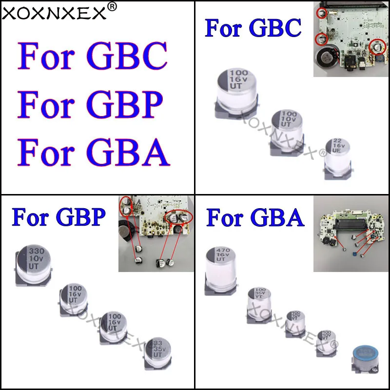 Xoxnxex Condensatore Della Scheda Madre Per Gameboy Advance Gba Per Gameboy Pocket Gbp Per Gameboy Color Gbc Board Repair Sostituzione