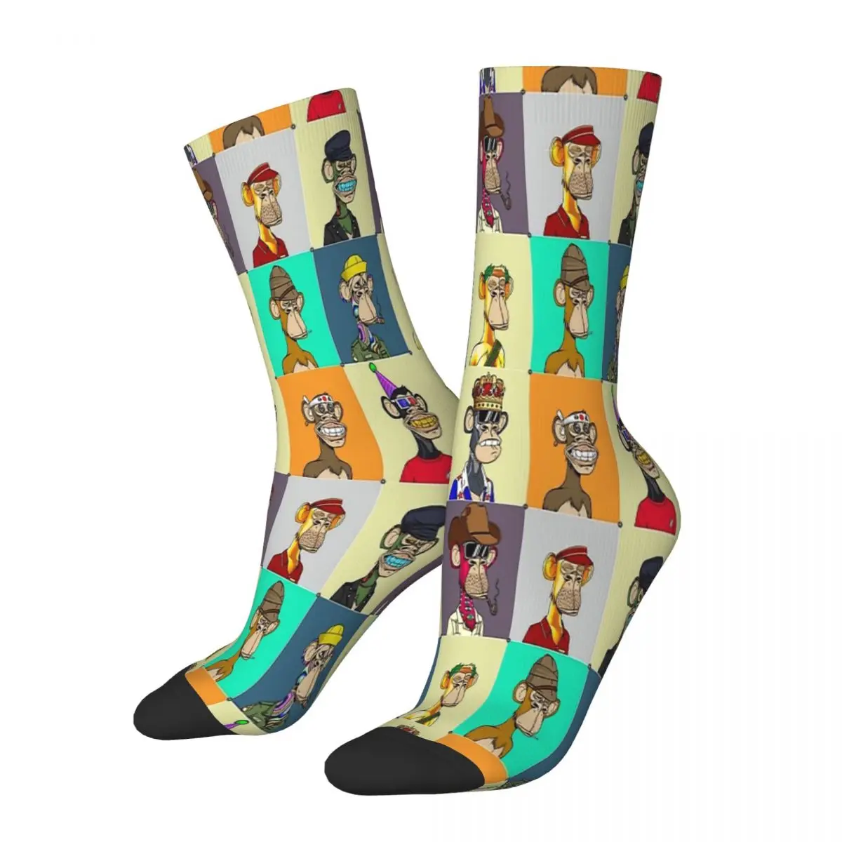 Annodato Apes Nft Banana Banans Meme Socks Uomo Uomo Donna Calze Estive Hip Hop