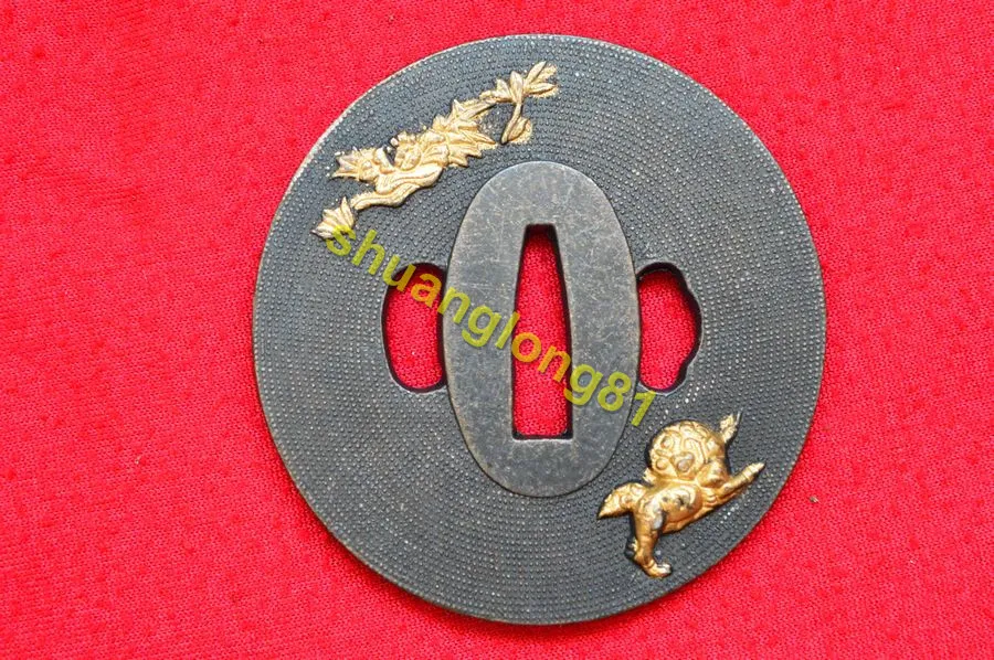 Guardia Giapponese Di Alta Qualità Tsuba Per Samurai Katana Sword Knife Guard Wakizashi W Lion