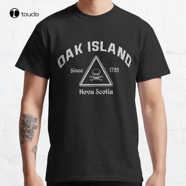 New Oak Island Dal 1795 Treasure Hunter Knights Templar Mystery Nova Scotia Classic T-Shirt Tee Shirt Regalo Personalizzato Streetwear