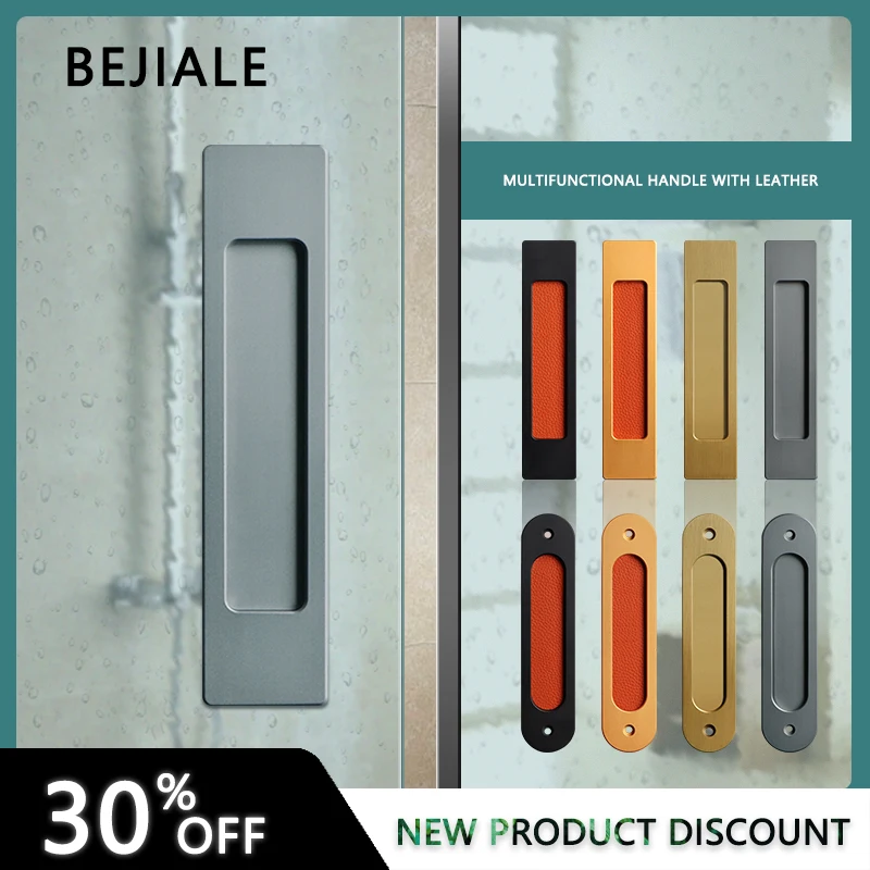 Bejiale Maniglia Per Porta Scorrevole Push-Pull Maniglia Senza Foro Porta Del Fienile Porta In Vetro Cucina Balcone Maniglia Per Porta 3M Maniglia Per