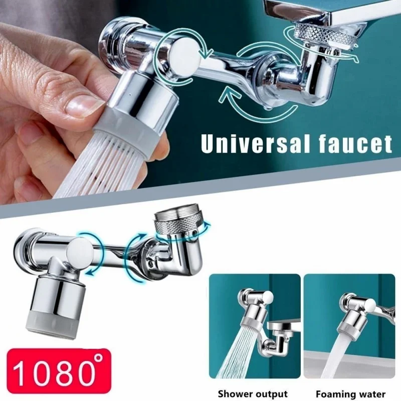Ugello Del Rubinetto Dell'Acqua A 1080 Gradi Rubinetto Di Estensione Universale Rubinetto Del Lavabo Aeratore Splash Filtro Splash Rubinetto Rubinetto
