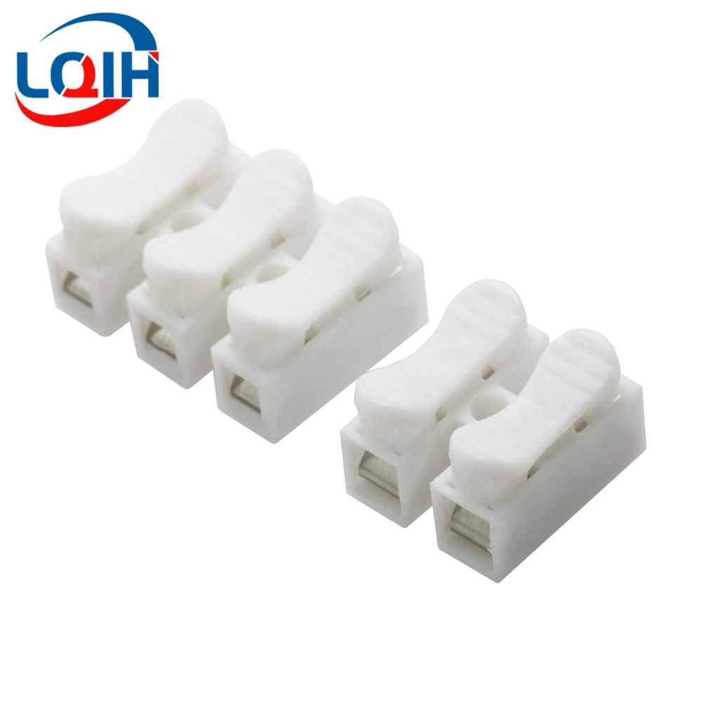 1 Pz Ch2 Ch3 Resistente Ad Alta Pressione 2Pin 3Pin 10A 220V Push Quick Wire Connettore Del Cavo Terminale Di Cablaggio Bianco Ch2-2P Ch3-3P