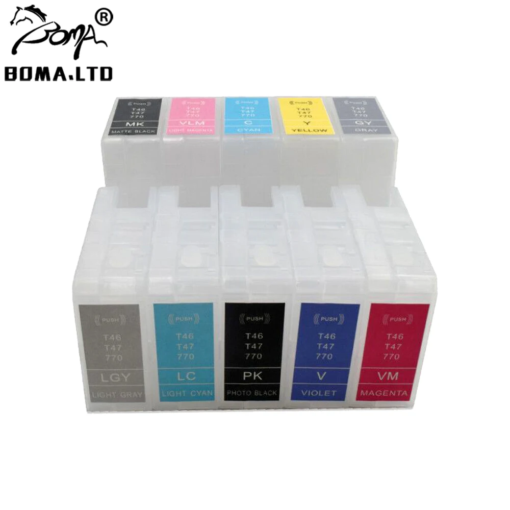 T46S T47A Inchiostro Cartridg Chipless Per Epson Sc-P700 Sc-P900 Sc-P703 Sc-P704 Sc-P706 Sc-P708 Sc-P903 Sc-P904 Sc-Sp906 Sp908