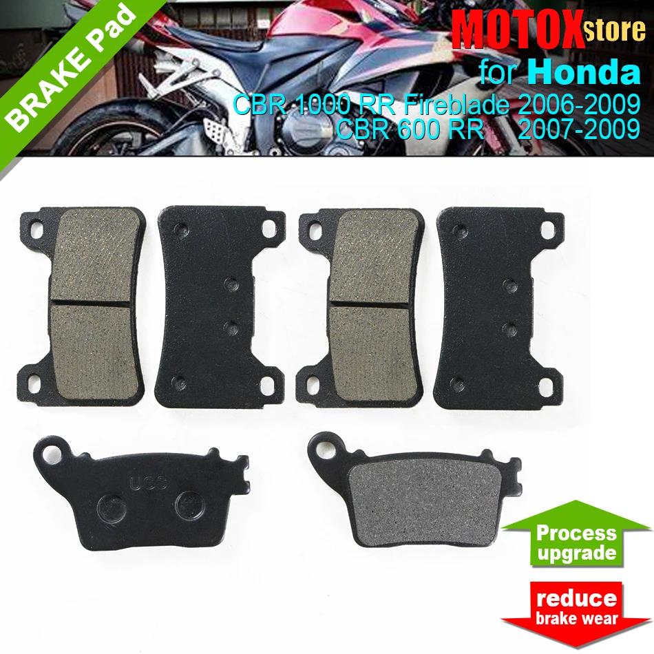 Pastiglie Freno Anteriori Posteriori Moto Adatte Per Honda Cbr 1000 Rr Fireblade 2006 - 2009 Cbr 600 Rr 2007 - 2009 Cbr 600Rr