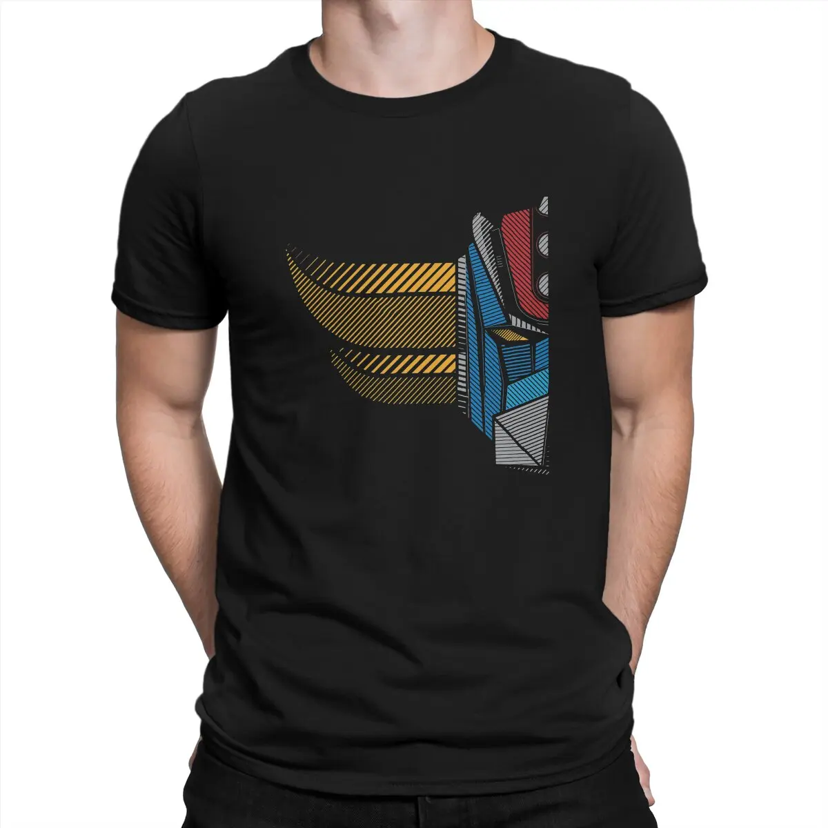 Half Grendizer Ufo Robot Grendizer Ufo Robot Goldrake Grendizer Anime T Shirt Punk Girocollo Tshirt Harajuku Streetwear