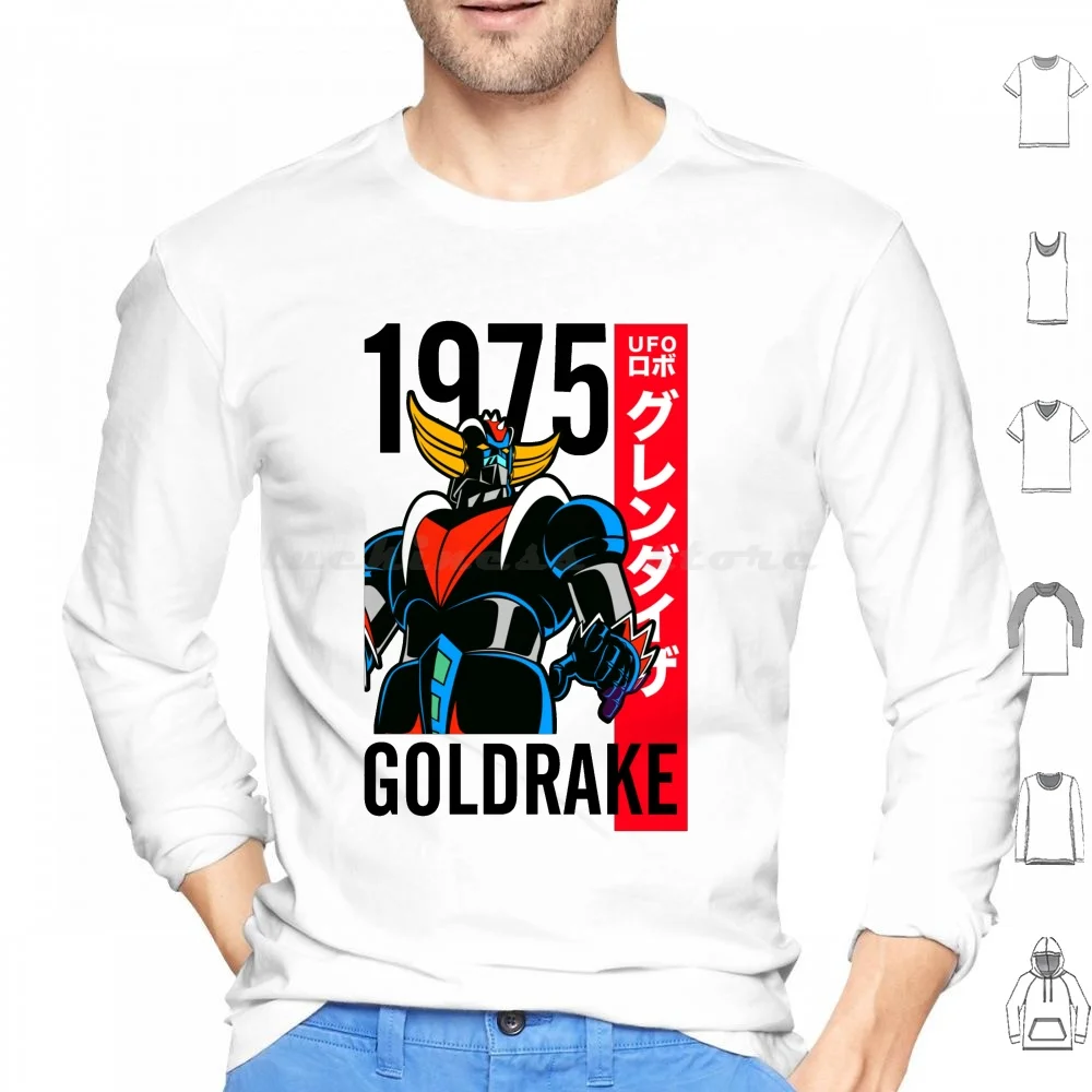 270 Goldrake 1975 Felpe Con Cappuccio Manica Lunga Ufo Robot Goldrake Ufo Robot Grendizer Goldorak Ufo Robot Anime Fanart Mecha