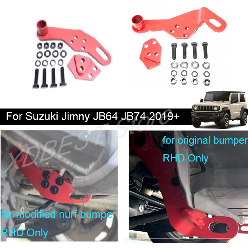Barra Di Traino Auto Anteriore Destro Sinistro Supporto Di Traino Paraurti Rimorchio Gancio Per Suzuki Jimny Jb64 Jb74 2019 2020 20212022 2023