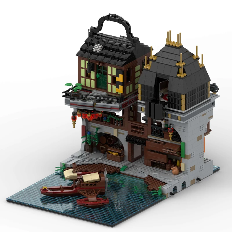 New2840Pcs City Vendita Calda Street View Moc Modular Ninjago City Building02 Idee Creative Fai Da Te Giocattolo Per Bambini Blocchi Regalo Di Complea