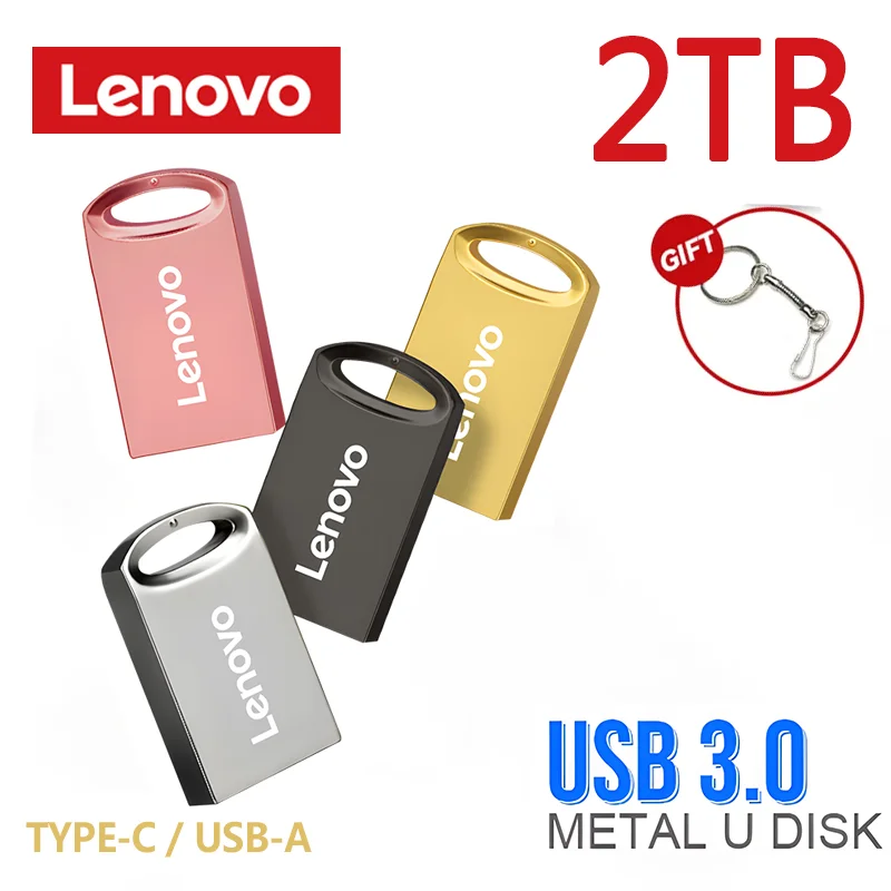 Lenovo Usb 3.0 Flash Drive 2Tb 1Tb Pendrive Ad Alta Velocità 512Gb 256Gb 128Gb Usb3. 0 Memory Stick Pen Drive Flash Usb Disk Miglior Regalo