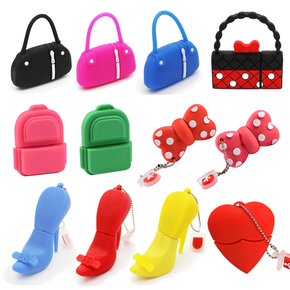 Regalo Creativo Per Bambini Memory Stick 64Gb Cute Pink Bowknot 32Gb Rosso Tacco Alto Pendrive 4Gb Usb 2.0 Flash Drive 64Gb Pen Drive