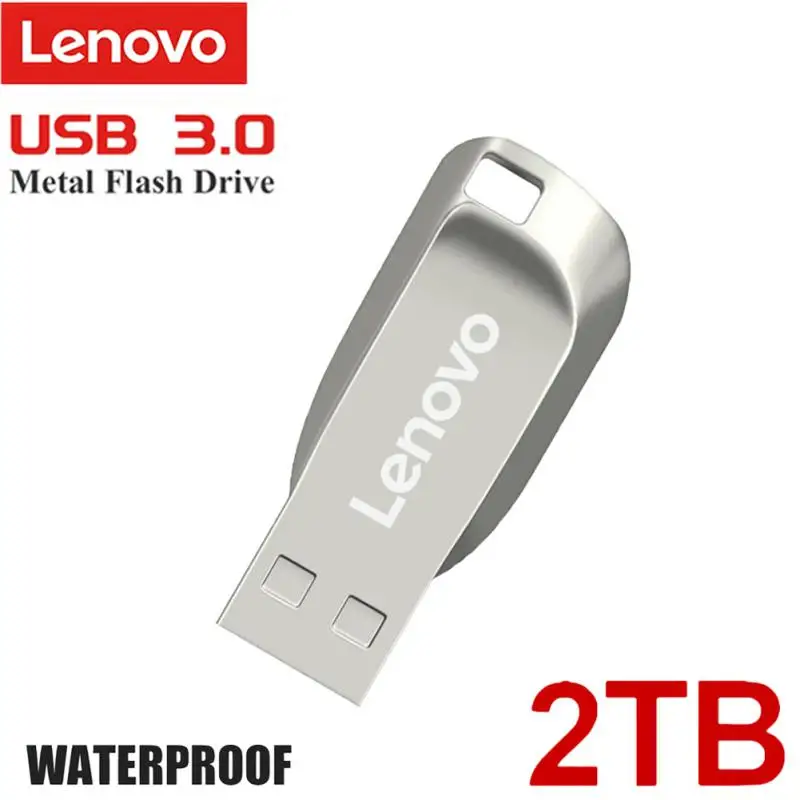 Lenovo 2Tb Usb Flash Drive Impermeabile Metallo Flash Usb Memory Stick Black Pen Drive Regalo Aziendale Creativo Silver Storage U Disk