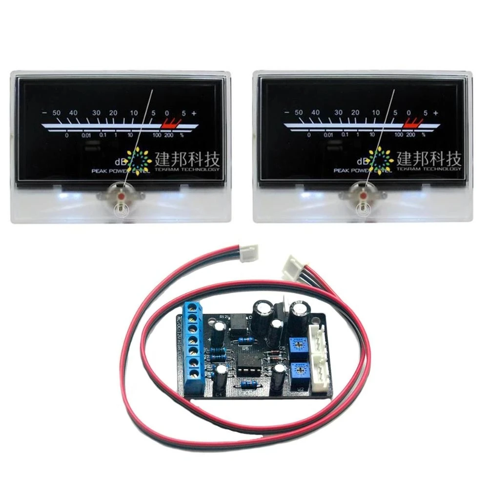 Una Coppia P-134 Post-Amplificatore Vu Meter Misuratore Di Livello Volume Audio Db Meter Level Back Light W/ 1Pcs Ta7318P Vu Meter Scheda Driver