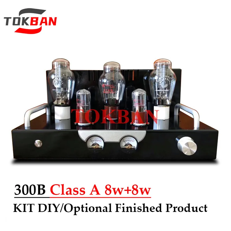 Tokban 300B Amplificatore Per Tubi A Vuoto Kit Fai Da Te 8W * 2 Alta Potenza Bassa Distorsione Dolce Voice Vu Meter Amplificatore Hifi Di Fascia Alta 