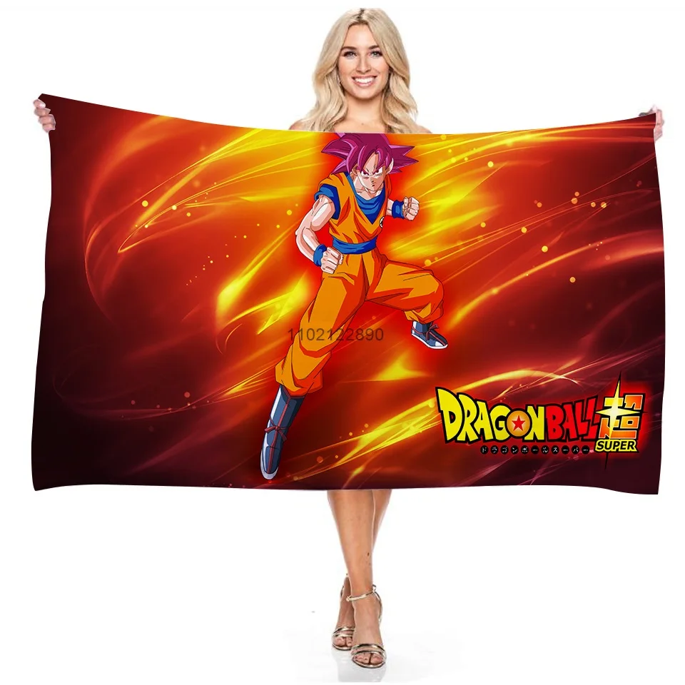 Anime Dragon Ball Goku Chiaotzu Microfibra Super Soft Telo Mare Giappone Cartoon Comforter Ootdoor Asciugamano Per Bambini