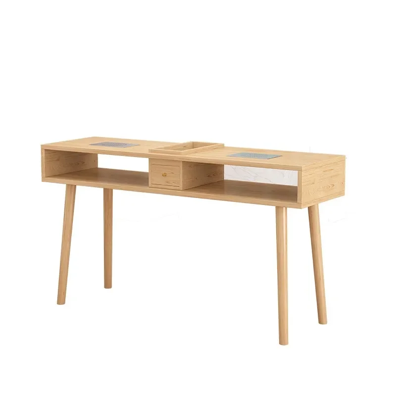 Salon Simple Nail Desk Legno Nordic Receptionist Specialty Manicure Table Minimalista Vacuum Tabel Furniture