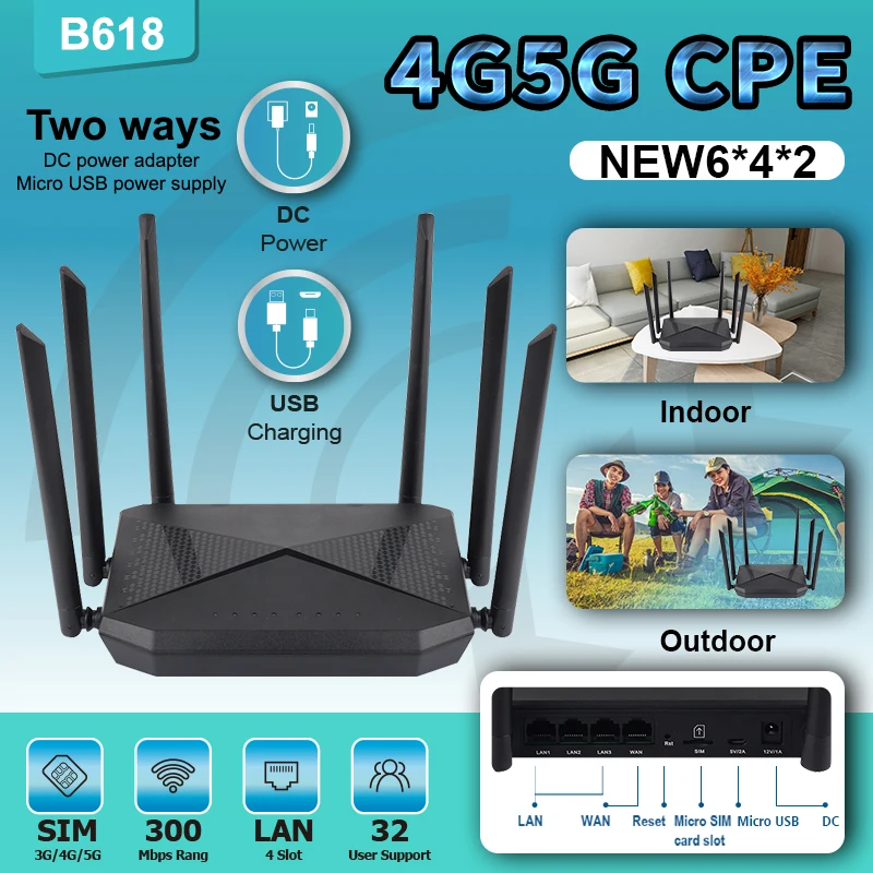 Europa Asia Africa Oceania Sblocca Computer Networking Vpn Modem Usb Router Wifi 4G Con Slot Per Sim Card Hotspot Wi-Fi Tascabile B618