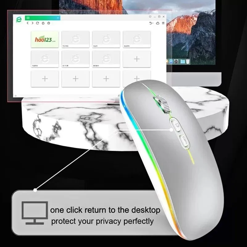 Mouse Bluetooth Per Microsoft Muslimmac Book Mouse Wireless Per Laptop Mouse Da Gioco Silenzioso Ricaricabile