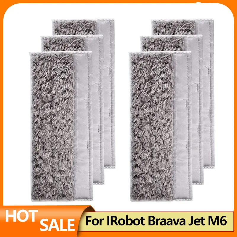Sostituzioni Cuscinetti Lavabili Per La Pulizia A Umido Per Irobot Braava Jet M6, Cuscinetti Per La Pulizia A Secco Per Irobot Braava Jet M6
