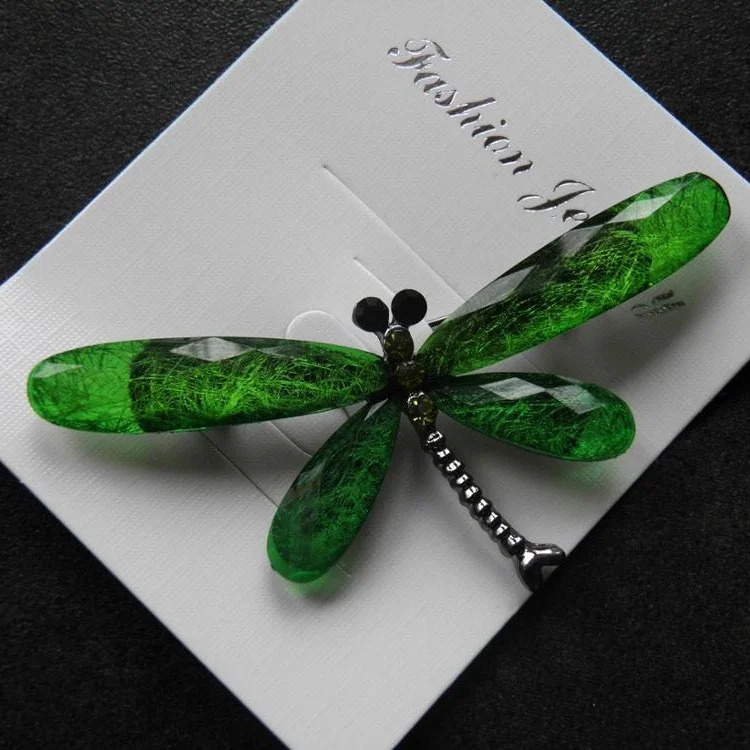 Creative New Fashion Dragonfly Spille Per Le Donne Vintage Crystal Resin Dragonflys Spilla Spille Insetto Gioielli Blackpink