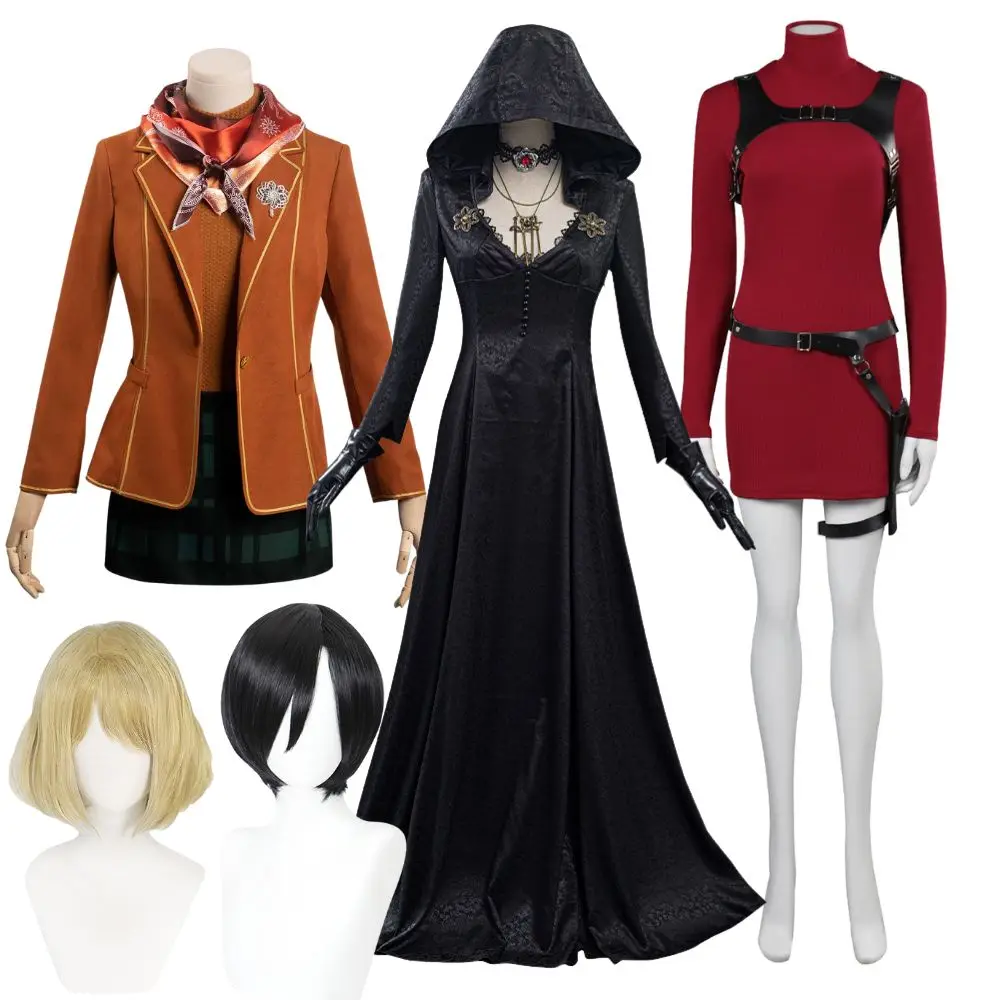 Resident 4 Remake Ashley Gary Evil Costume Cosplay Fantasia Outfit Ada Wong Cosplay Dress Donne Adulte Vestito Travestimento Di Halloween