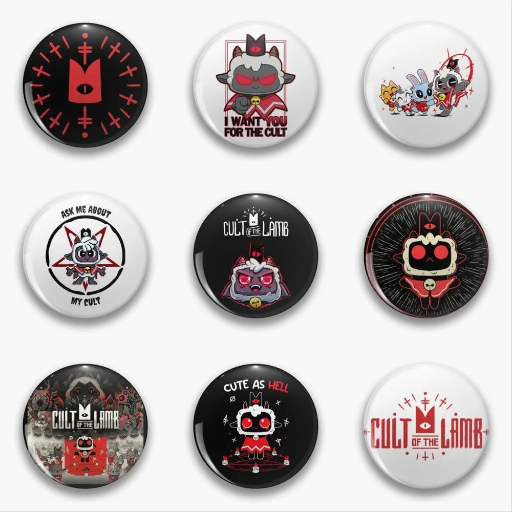 Cult Of The Lamb Badge Pin Pin Per Zaini Manga Cute Cute Cute Spilla Cute Manga Pins Per Zaini