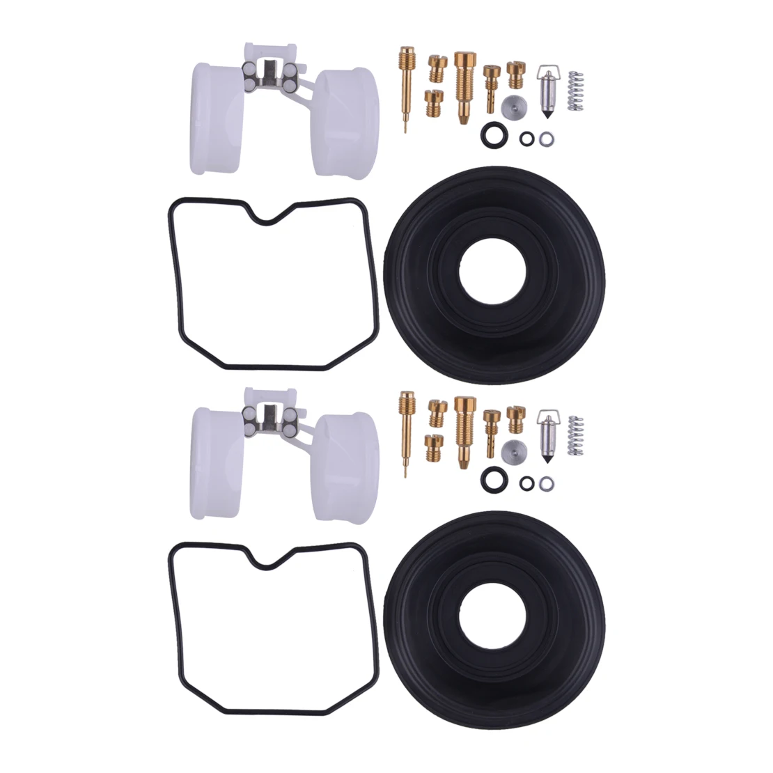 2 Set Riparazione Carburatore Rebuild Fix Kit Diaframma Galleggiante Adatto Per Kawasaki Zrx 1100 1200 1200R Gpz1100 Nuovo