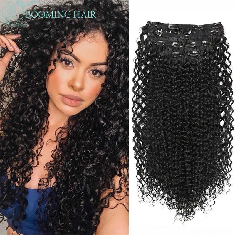Clip Sintetica Nelle Estensioni Dei Capelli Estensioni Dei Capelli Ricci Crespi Per Le Donne 26 "Super Long Corn Wave Full Head Pezzi Di Capelli Finti