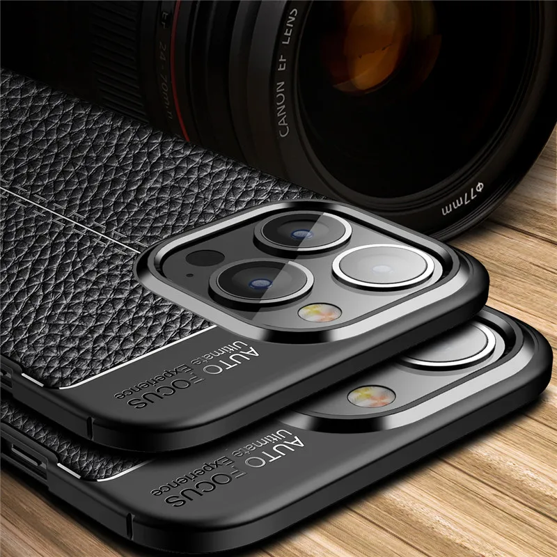 Per Iphone 15 Pro Max Cover Per Iphone 15 14 13 12 Pro Max 11 Fundas Soft Tpu Leather Style Phone Bumper Iphone 15 Pro Max