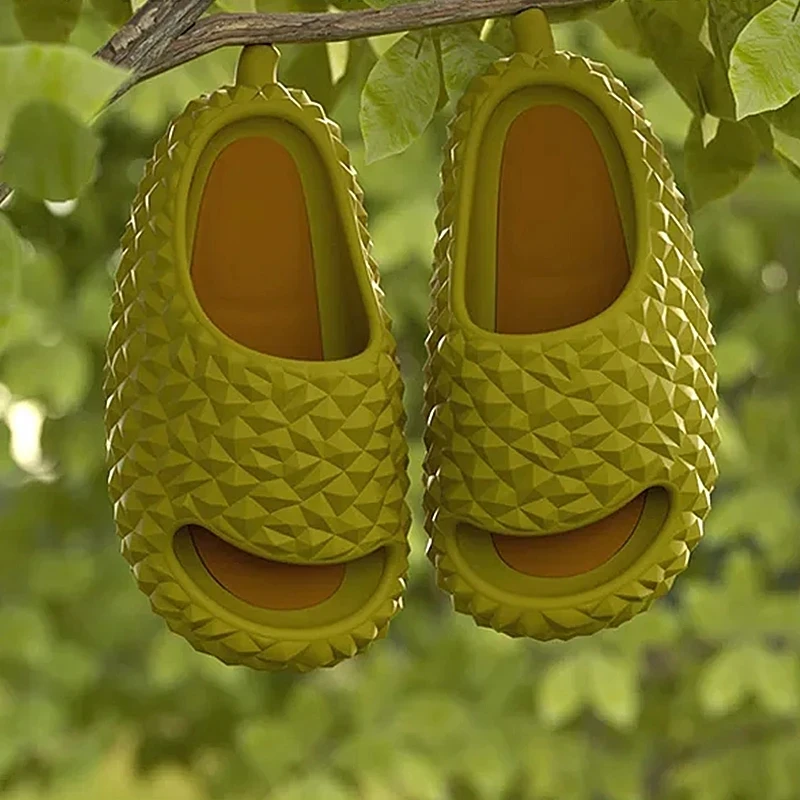 Scivoli Donna Durian Fruit Infradito Summer Beach Nuvola Femminile Cute Cartoon Antiscivolo Soft Platform Soft Beach Sandal Kawaii
