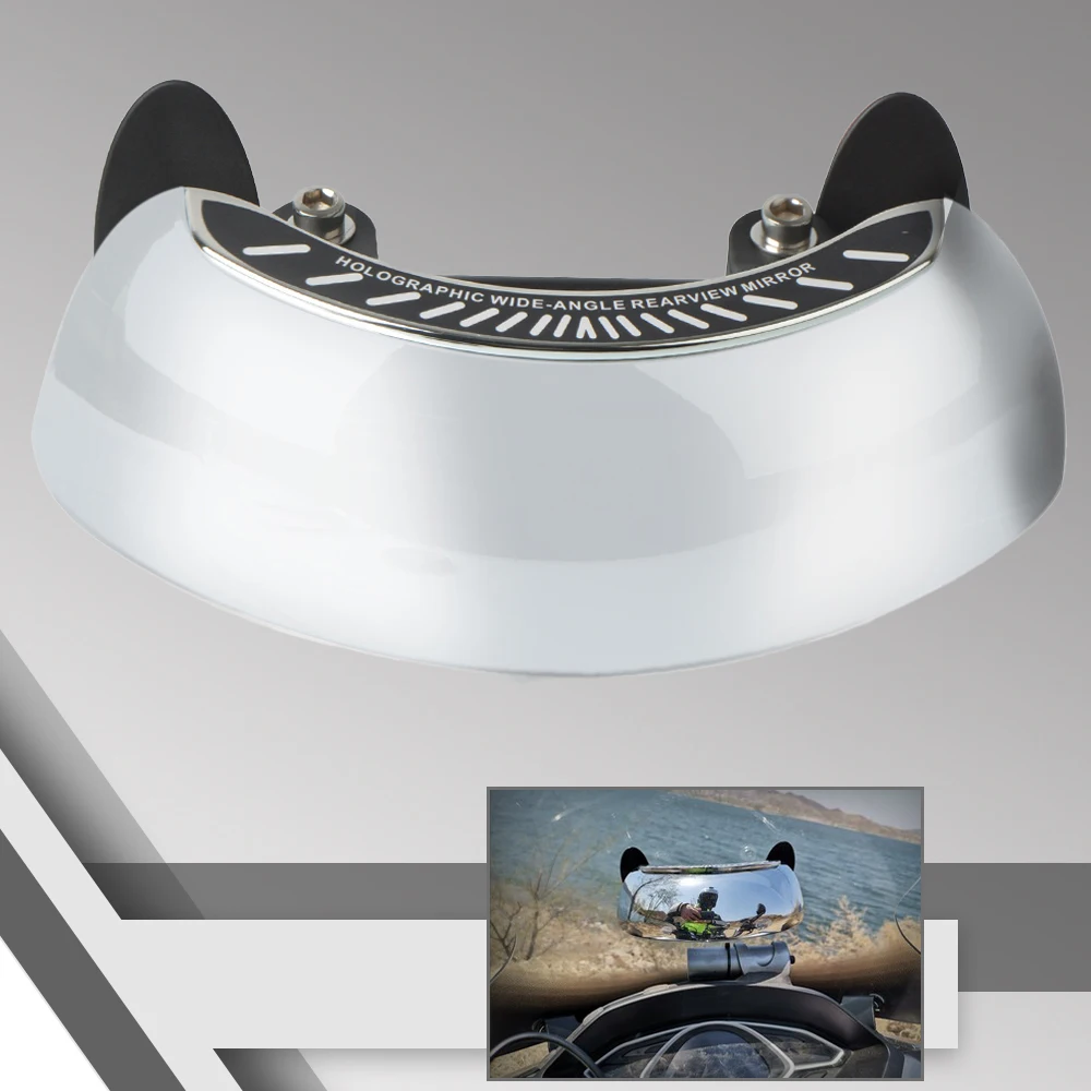 For Yamaha Xmax125 Xmax 250 Xmax 300 Xmax 400 Universal Motorcycle Windscreen 180 Degree Holographic Wide Angle Rear View Mirror