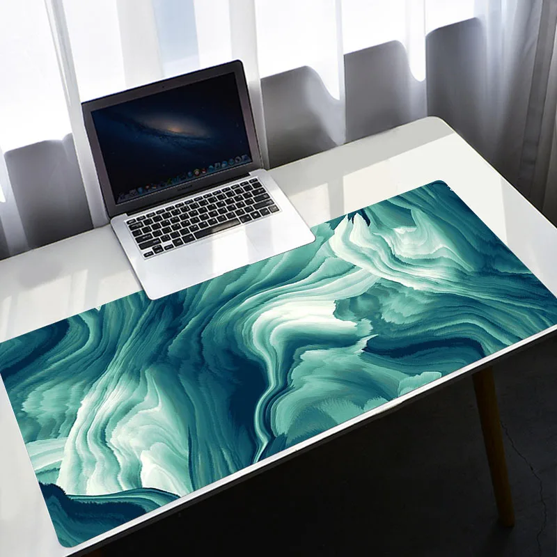 Glacier Marble Mause Pad Gamer Desk Gaming Laptop Anime Mouse Pad Pc Gamer Cabinet Varmilo Gamers Accessori Mausepad Rug Mouse