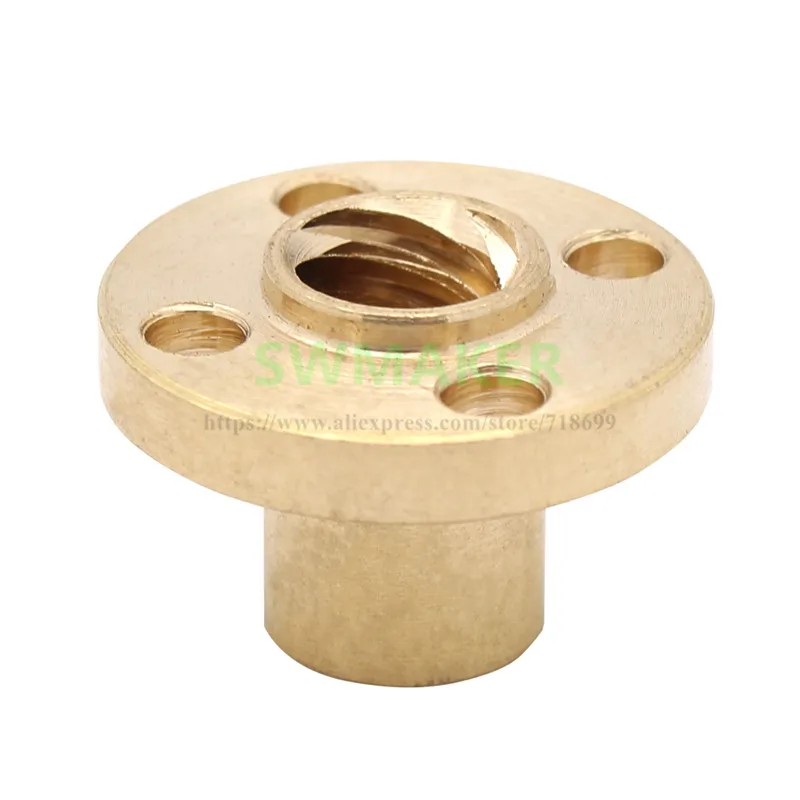 Ottone Dado Per Tr8 * 2/Tr8 * 4/Tr8 * 8 Piombo Asta Di Vite Dado Passo 2Mm Tr8 Ottone Trapezoidale Vite Dado Per Cnc Stampante 3D Parti