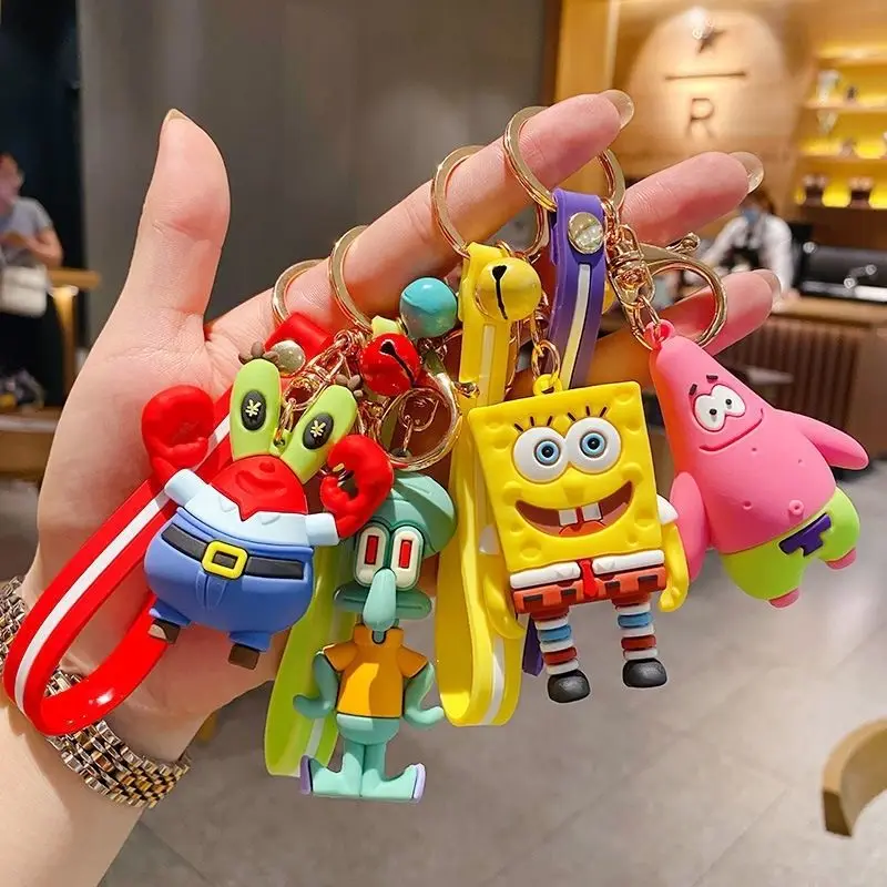 Anime Spongebob Squarepants Patrick Star Lovely Creative Keychain Bookbag Accessori Appesi Amanti Accessori Chiave Per Auto
