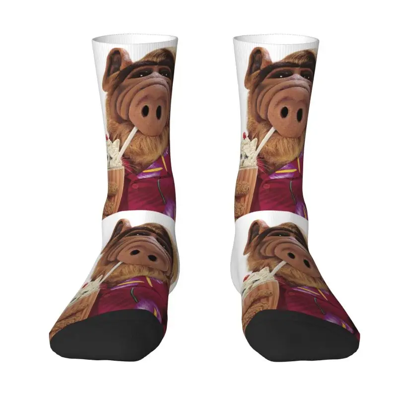 Divertenti Calzini Da Uomo Alf Meme Unisex Cute 3D Print Alien Life Form Sci Fi Tv Show Dress Socks