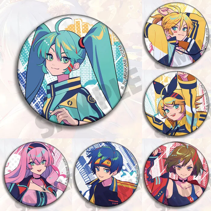 Hatsune Miku Kaito Meiko Badge Anime Figure Spilla Hatsune Miku Kaito Meiko Anime Spilla Badge Accessori Giocattoli Regali Di Periferiche