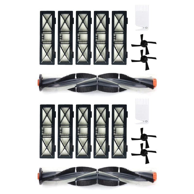 2X Filtri Spazzole Per Neato Botvac D Serie D7 D5 D3 D75 D80 D85 D7500 D8500 D800