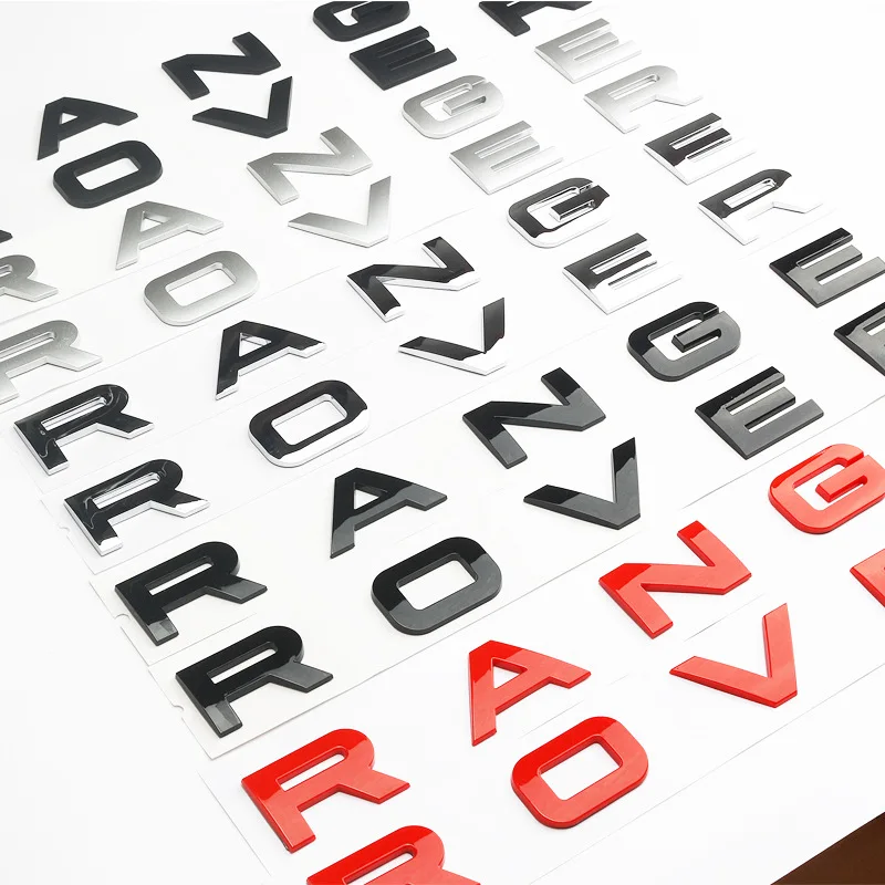 3D Abs Logo Range Rover Lettere Distintivo Auto Cofano Anteriore Emblema Per Range Rover Sticker L405 P38 L322 L320 Evoque Accessori Sportivi