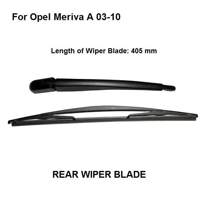 Per Vauxhall Opel Meriva Mk1 Un 2003-2010 Posteriore Parabrezza Window Wiper Arm & Blade Nuovo 405 Mm