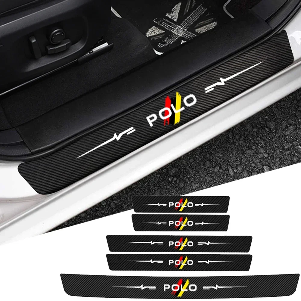 Car Trunk Door Soglia Davanzale Adesivo Protezione Paraurti Posteriore Pellicola Protettiva Per Volkswagen Vw Polo 6R 6N 6 N2 6C 9N 9 N3 Rline R Line