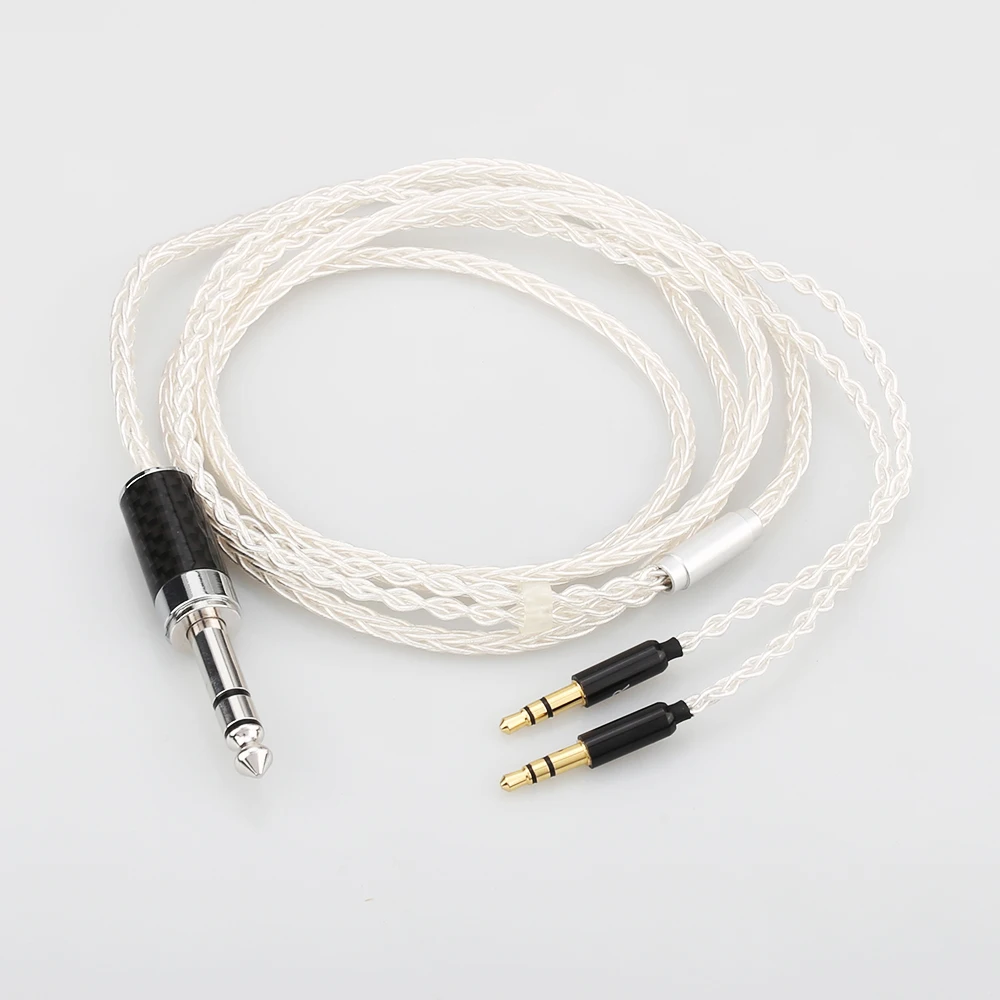 Audiocrast Hc015 Cavo Di Aggiornamento Cuffie Stereo In Fibra Di Carbonio Da 6.35Mm Cavo Aggiornato Per Beyerdynamic T1 T5P D7100 Z7 D7200 Edx V2