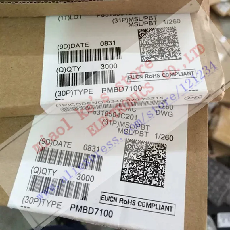 [10 Pcs/1 Lot] 100% Nuovo Originale; Pmbd7100, 215 Pmbd7100 D7100-Diode Array Gp 100V 215Ma Sot23