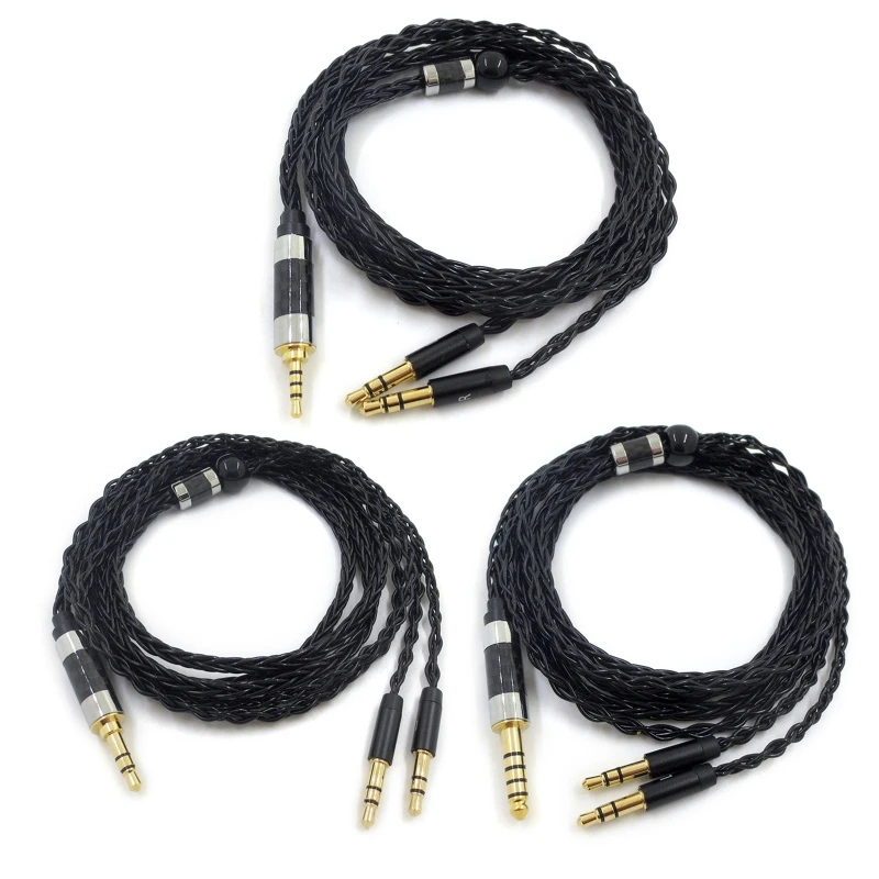 Cavo Per Cuffie Stereo Ricambio In Rame Placcato Argento Per Ah-D7100 D7200 D600 D9200 5200