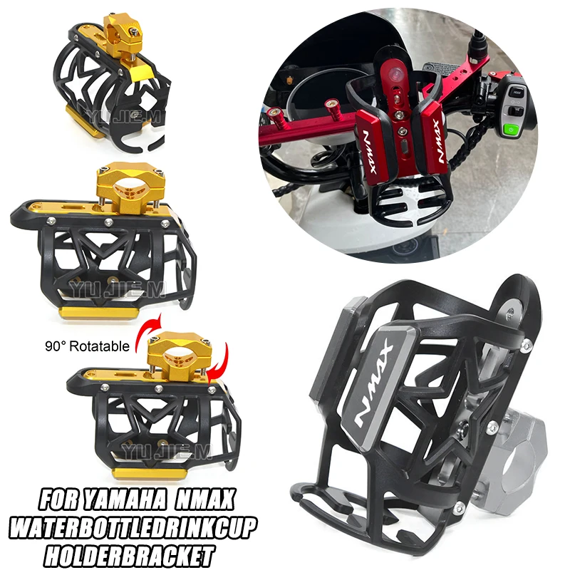 2021 New Beverage Water Bottle Cage Per Yamaha Nmax125 Nmax 125 Cnc Alluminio Water Drink Cup Holder Mount Accessori Per Moto