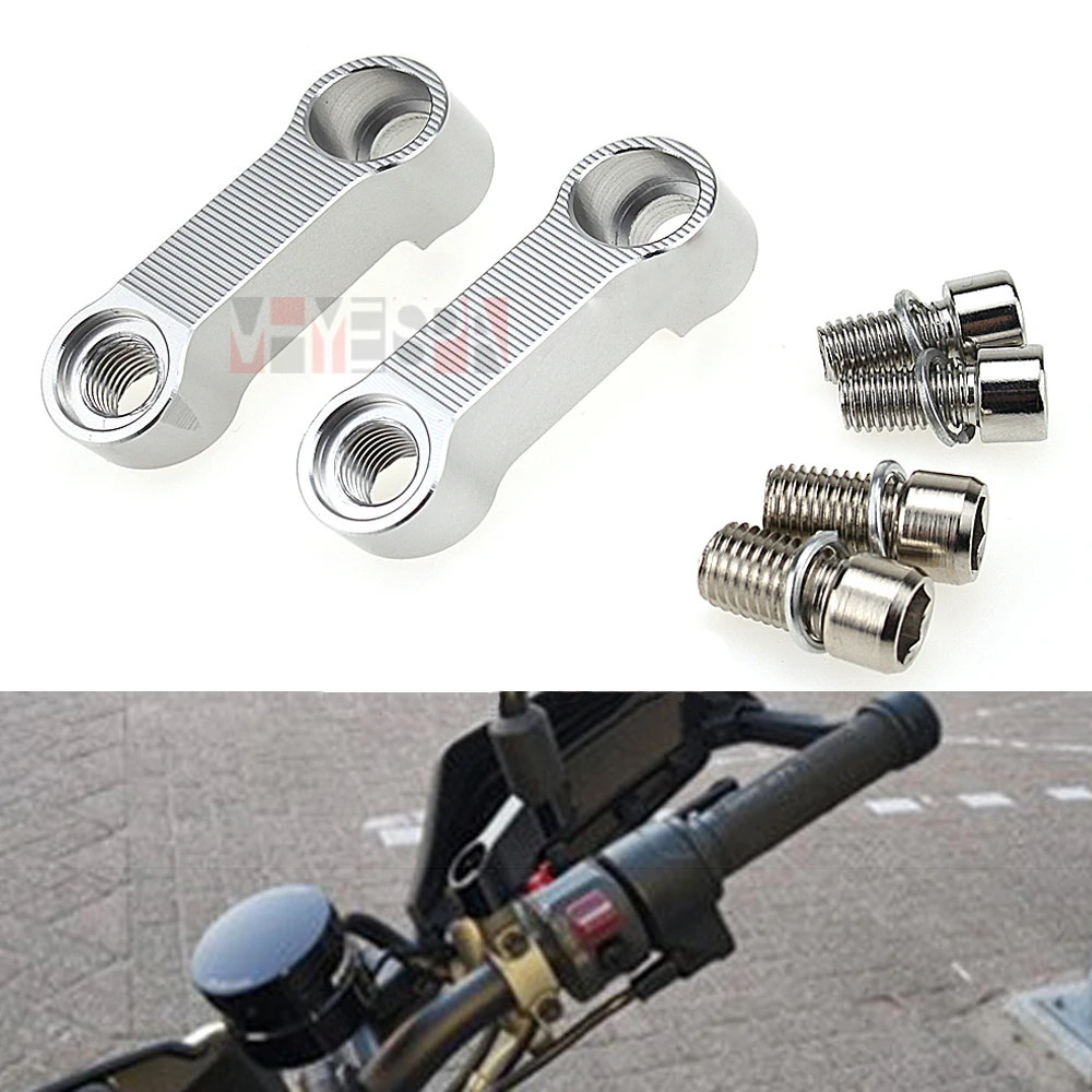 Applicabile A Yamaha Fz1N Fz6N Fz8N Xj6N Nmax155 N-Max 155 Nmax 155 Staffa Riser Per Specchietto Retrovisore A Controllo Numerico Per Moto