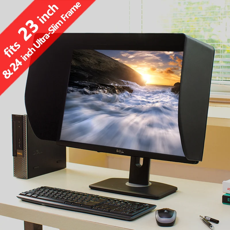 Ilooker 23E 23 Pollici E 24 Pollici Ultr-Sottile Cornice Lcd Led Monitor Cappuccio Parasole Mantice Per Dell Hp Eizo Viewsonic Philips Samsung