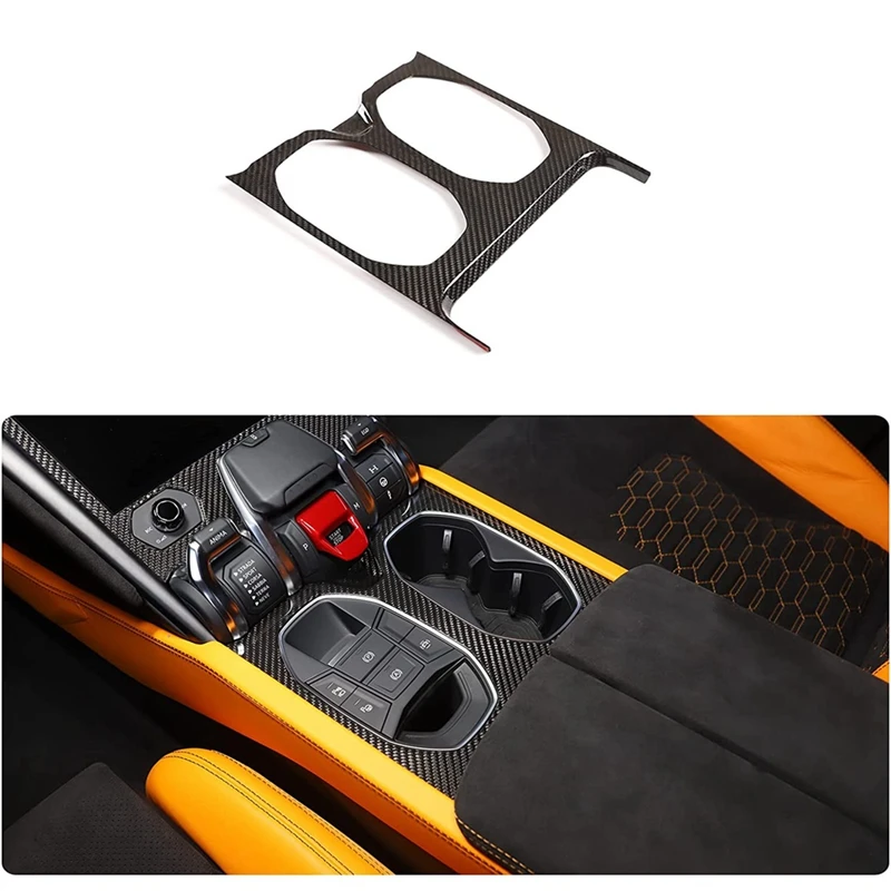 Car Central Control Water Cup Holder Panel Trim Cover Cup Holder Cover Accessori Interni Per Lamborghini Urus 2018-2021