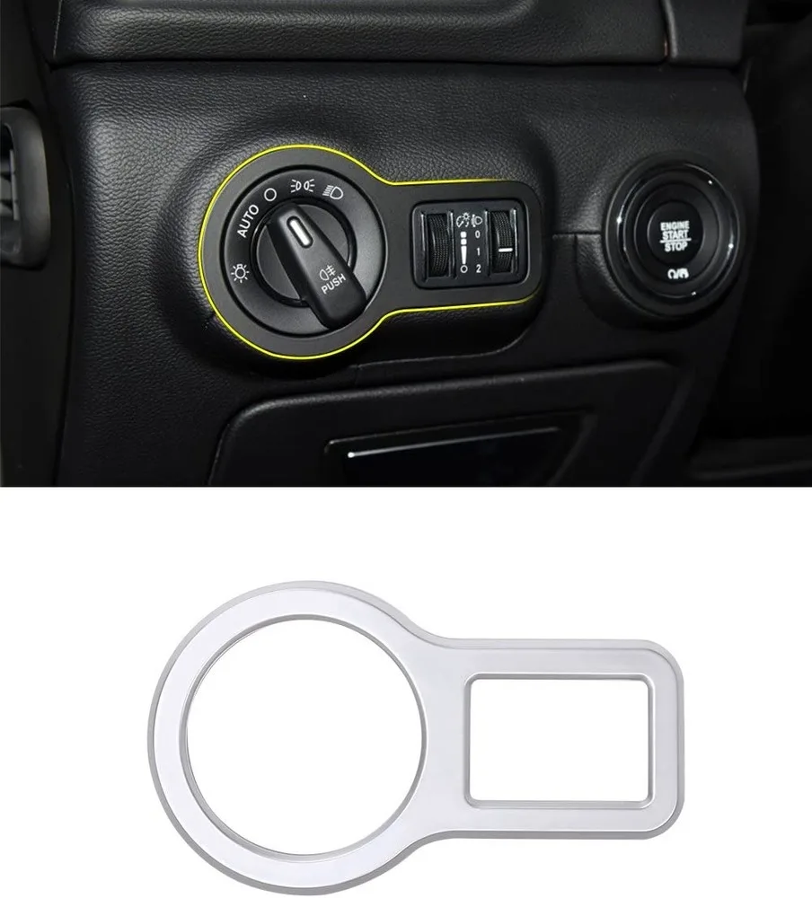 Abs Chrome Car Headlight Switch Decorazione Cornice Trim 1Pc Per Maserati Ghibli Quattroporte