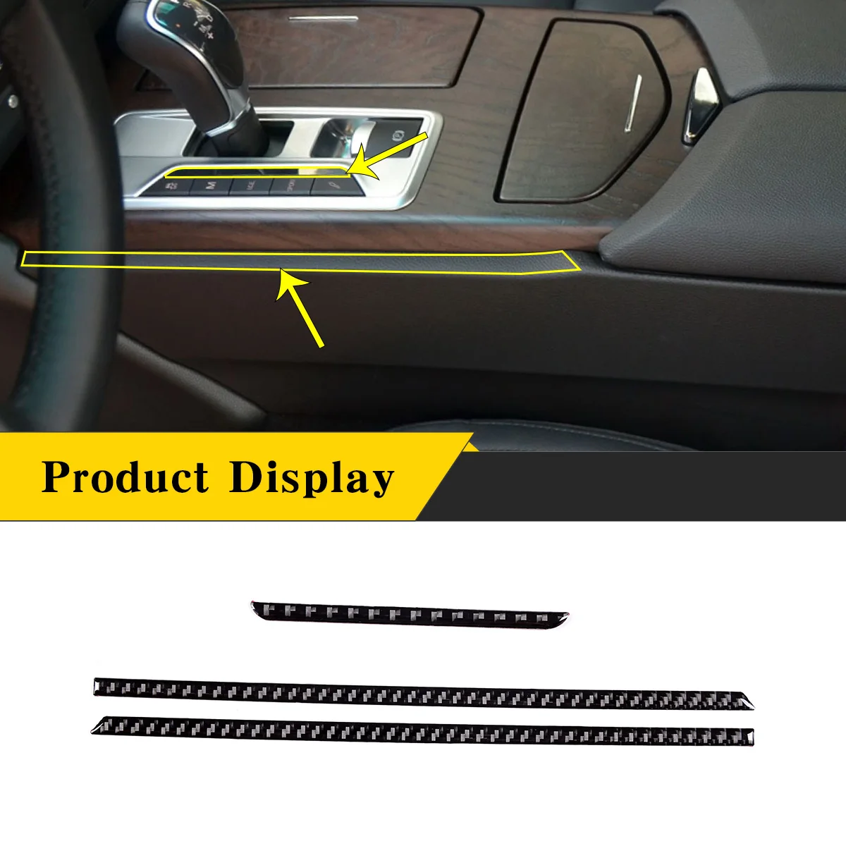 Per Maserati Ghibli Quattroporte 2014-2022 Soft Carbon Fiber Car Gear Side Trim Gear Indication Sticker Accessori Interni Auto