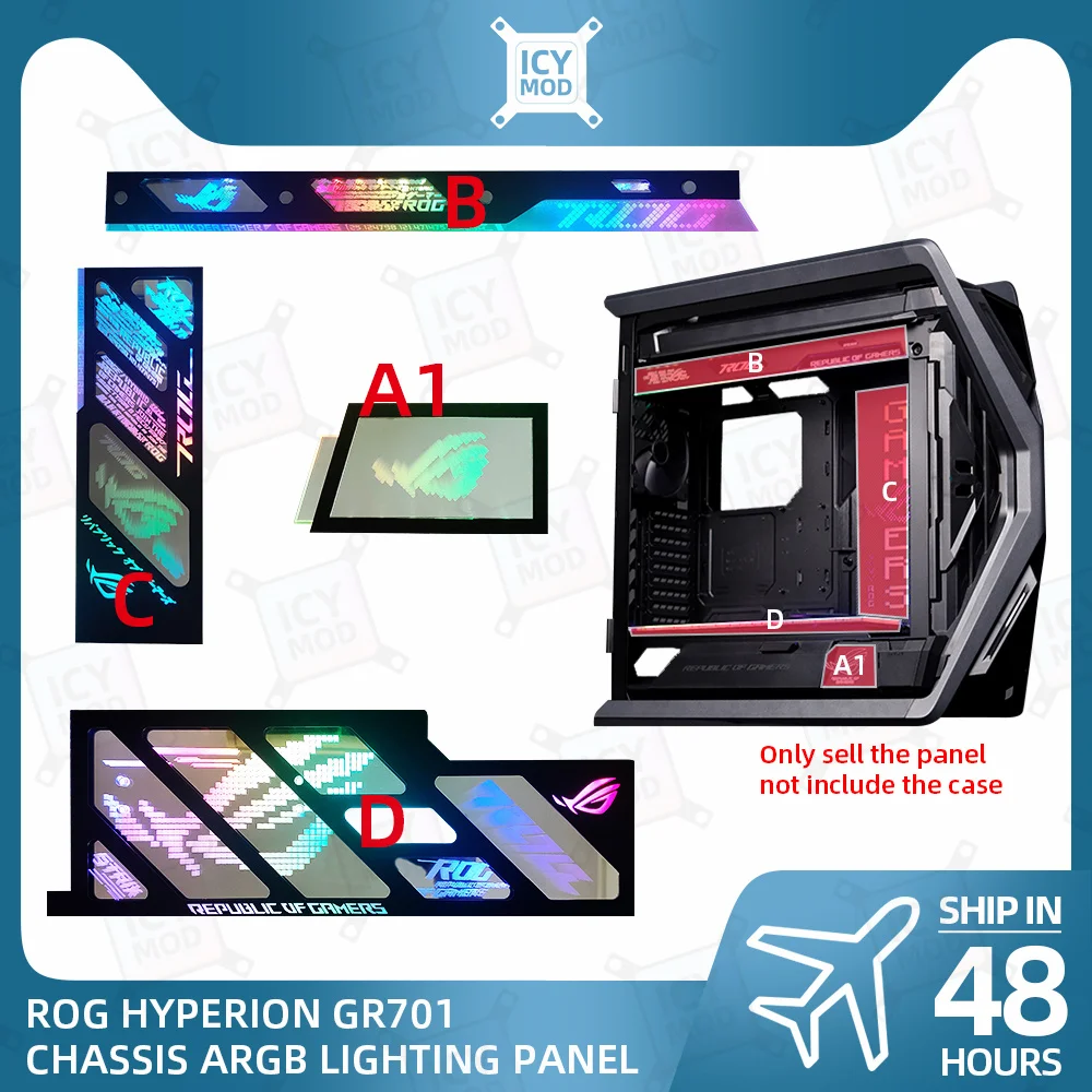 Asus Gr701 Custodia Per Incisione Laser Pannello Argb Piastra Di Illuminazione Rog Strix Helios Pc Mod Piastra Luminosa Decorativa